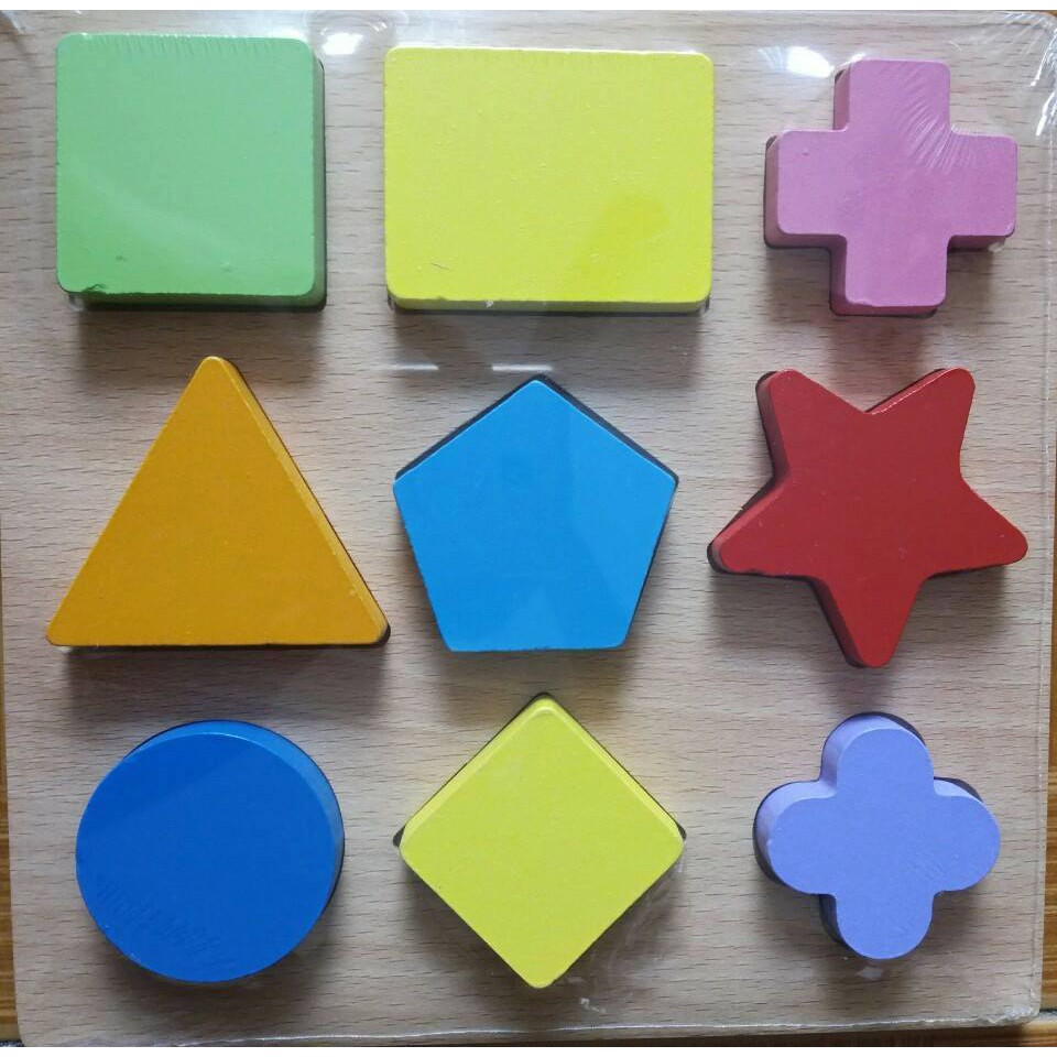 Bảng học hình dạng và chia phần Montessori - LinhAnhKids.com